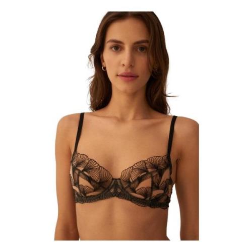 Winter Zeemeermin Ondersteunde Bh Set Undress Code , Black , Dames