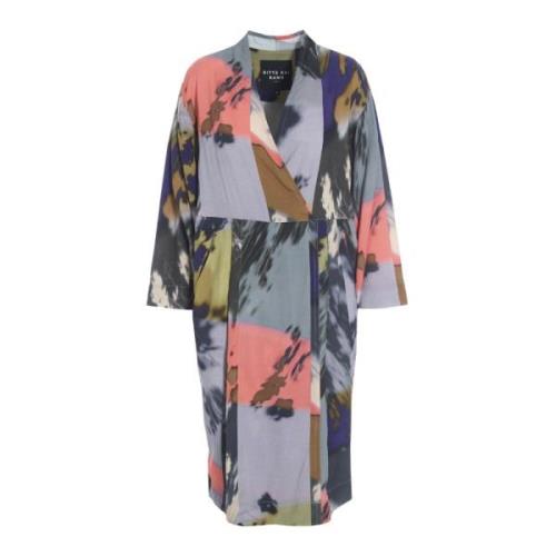 Schaduw Collage Kimono Jurk Bitte Kai Rand , Multicolor , Dames