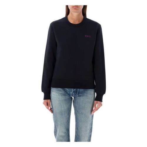 Zwart Paars Gebreide Boxy Sweatshirt A.p.c. , Black , Dames