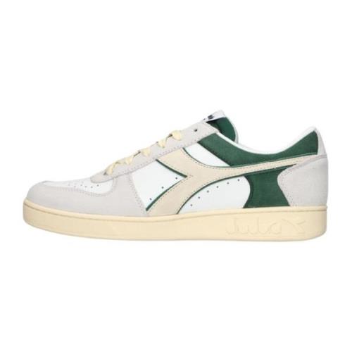 Retro Tennis Sneaker Groen Grijs Diadora , Multicolor , Heren