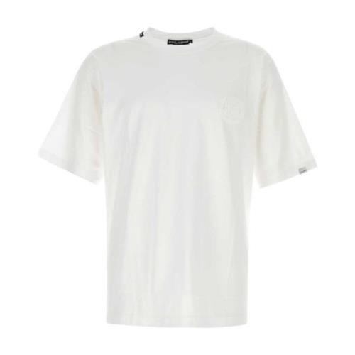 Klassiek Wit Katoenen T-Shirt Dolce & Gabbana , White , Heren