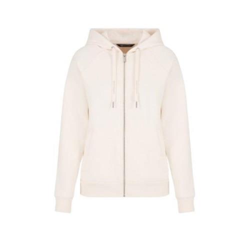 Hoodie met rits Wit Armani Exchange , Beige , Dames