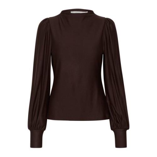 Puff Top Blouse Molé Gestuz , Brown , Dames