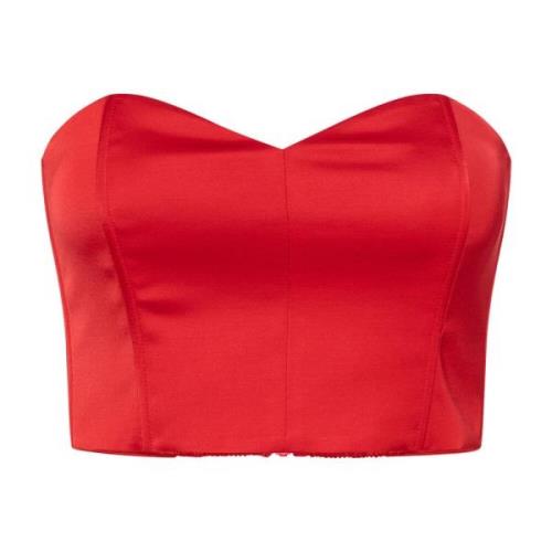 Romantische Sweetheart Corsage Blouse Haute Red Gestuz , Red , Dames