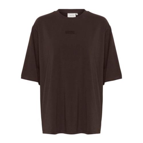 Boxy T-shirt met wijde mouwen Gestuz , Brown , Dames