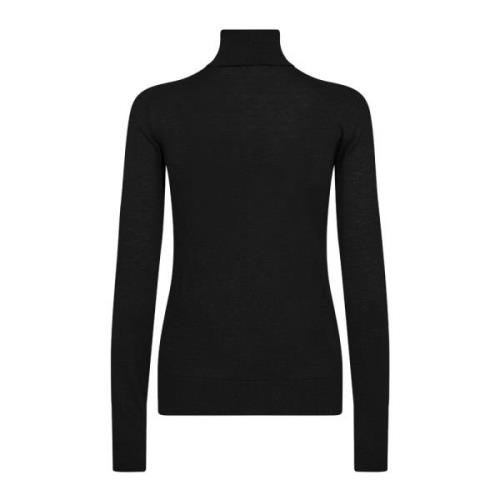 Hoge Hals Gebreide Trui Zwart MOS Mosh , Black , Dames