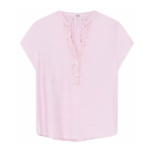 Licht Lila Kant Top Gustav , Purple , Dames