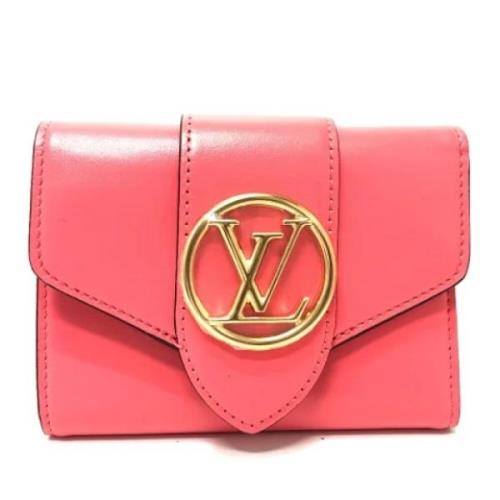 Pre-owned Leather wallets Louis Vuitton Vintage , Pink , Dames