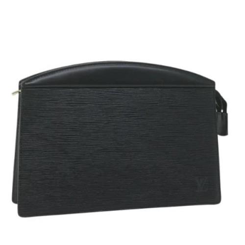 Pre-owned Leather clutches Louis Vuitton Vintage , Black , Dames