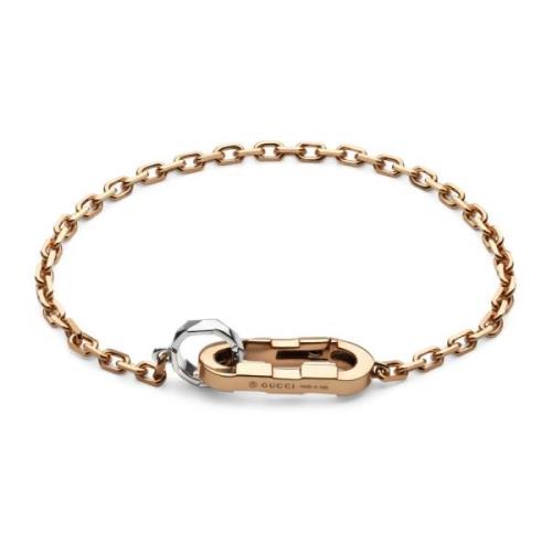 Link naar liefdesketting armband in roze goud en witgoud Gucci , Pink ...