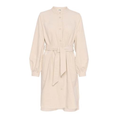 Pofmouw Overhemdjurk Havermeel Soaked in Luxury , Beige , Dames