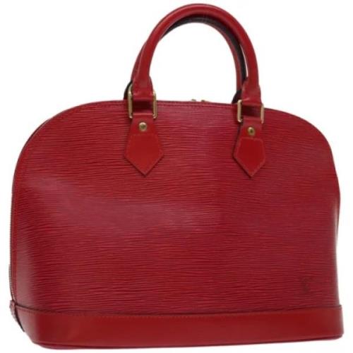 Pre-owned Leather handbags Louis Vuitton Vintage , Red , Dames