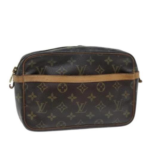 Pre-owned Canvas clutches Louis Vuitton Vintage , Brown , Dames