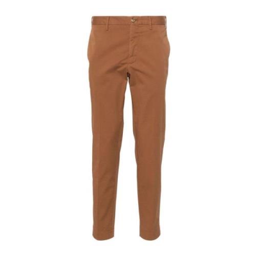 Casual Katoenen Broek Incotex , Brown , Heren