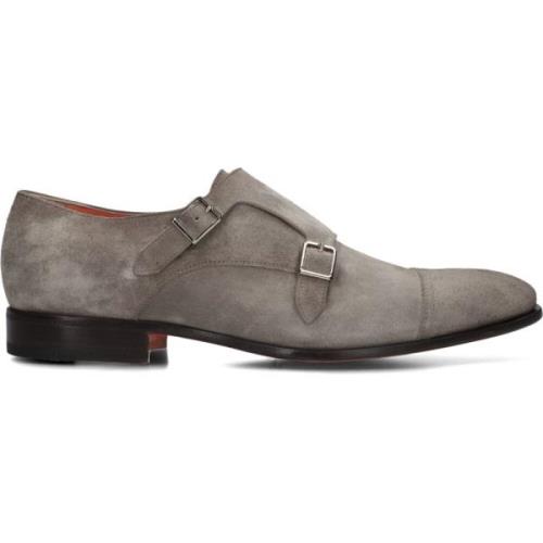 Levante Beige Suède Schoenen Santoni , Beige , Heren