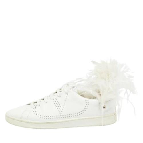 Pre-owned Leather sneakers Valentino Vintage , White , Dames