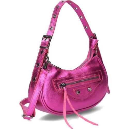 Roze Metallic Schoudertas Britt Notre-v , Pink , Dames