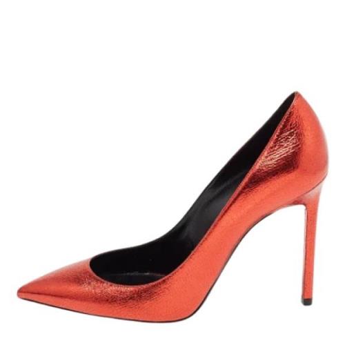 Pre-owned Leather heels Yves Saint Laurent Vintage , Red , Dames