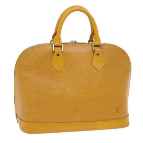 Pre-owned Leather handbags Louis Vuitton Vintage , Yellow , Dames