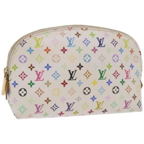 Pre-owned Canvas pouches Louis Vuitton Vintage , White , Dames