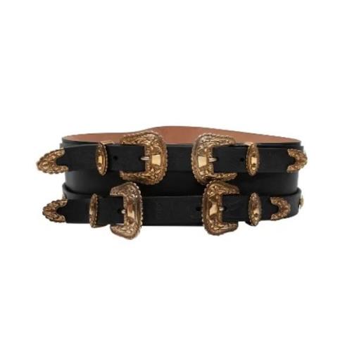 Pre-owned Leather belts Alexander McQueen Pre-owned , Black , Dames