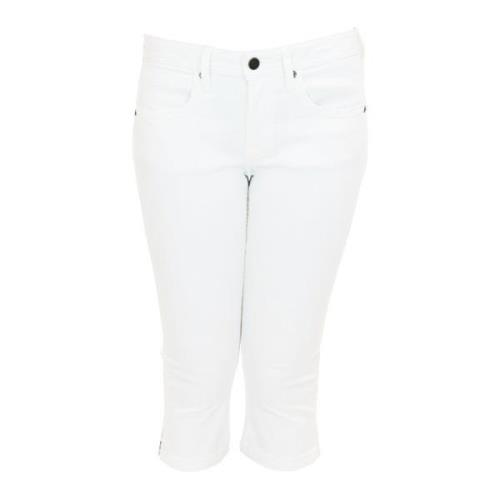 Witte Denim Jeans voor Stijlvolle Look Burberry , White , Dames