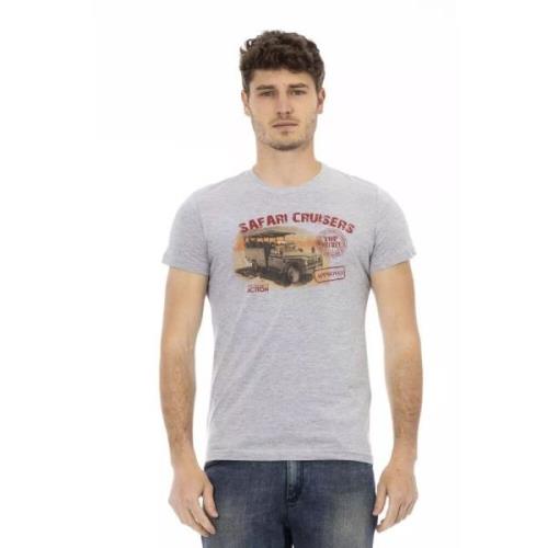 Grijs T-shirt met ronde hals Trussardi , Gray , Heren