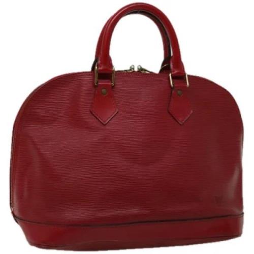 Pre-owned Leather handbags Louis Vuitton Vintage , Red , Dames