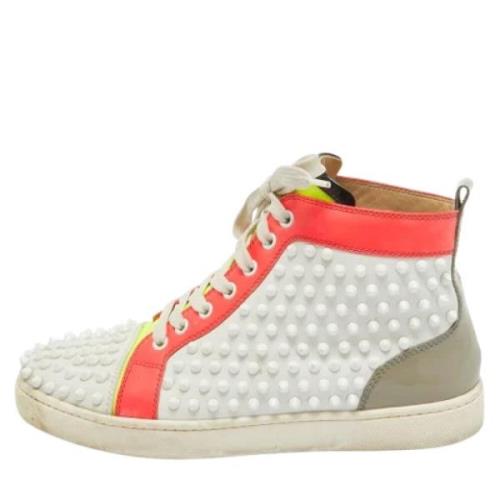 Pre-owned Leather sneakers Christian Louboutin Pre-owned , Multicolor ...