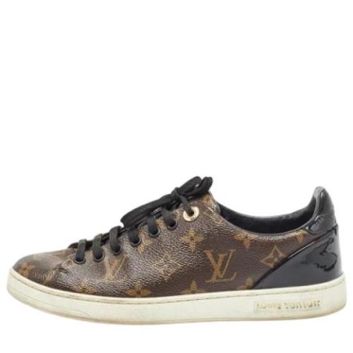 Pre-owned Coated canvas sneakers Louis Vuitton Vintage , Brown , Dames