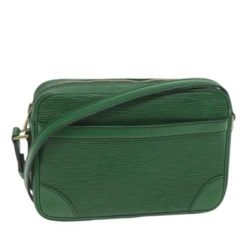 Pre-owned Leather shoulder-bags Louis Vuitton Vintage , Green , Dames