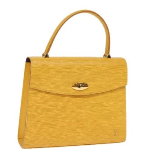 Pre-owned Leather handbags Louis Vuitton Vintage , Yellow , Dames