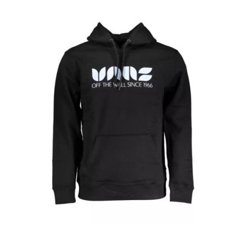 Zwarte Katoenen Hoodie Vans , Black , Heren