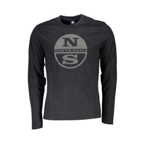 Zwart Katoenen Longsleeve T-Shirt North Sails , Black , Heren