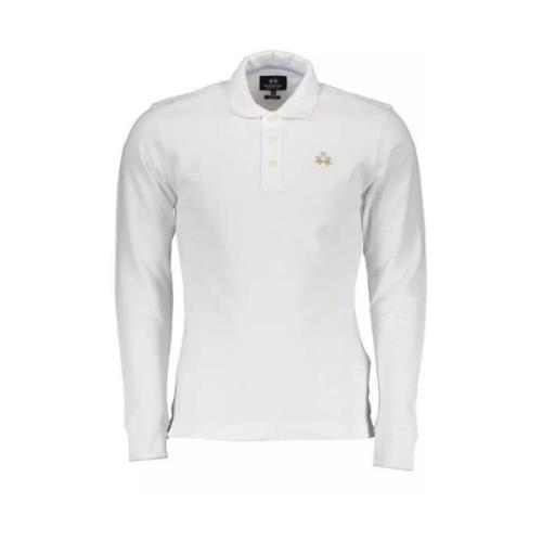 Elegante Slim Fit Lange Mouw Polo La Martina , White , Heren