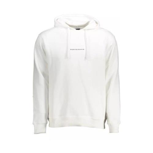 Wit Hoodie met Iconische Print North Sails , White , Heren