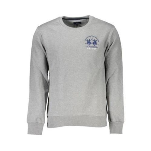 Grijs Katoenen Sweatshirt met Borduurwerk La Martina , Gray , Heren