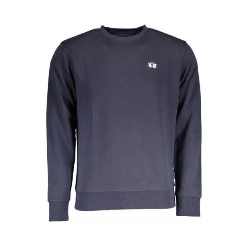 Geborduurde Crewneck Sweater La Martina , Blue , Heren