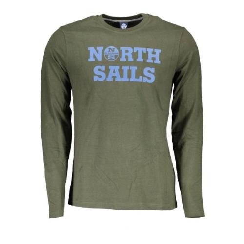 Stijlvol Groen Langarm T-Shirt North Sails , Green , Heren