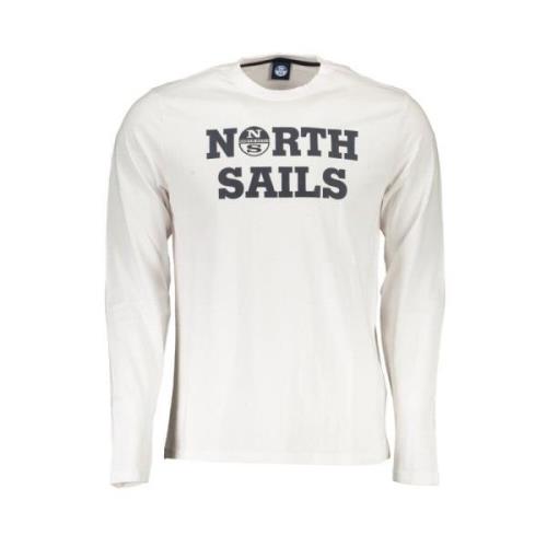 Stijlvol wit katoenen T-shirt met print North Sails , White , Heren