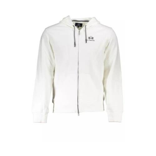 Wit Hoodie met Rits La Martina , White , Heren