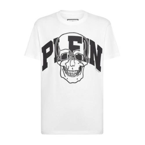 Witte Tee Klassieke Stijl Philipp Plein , White , Heren