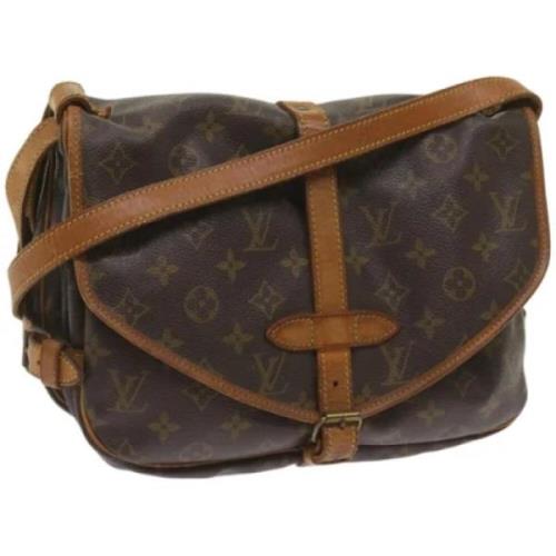 Pre-owned Canvas louis-vuitton-bags Louis Vuitton Vintage , Brown , Da...