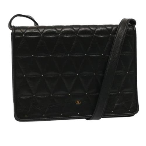 Pre-owned Leather shoulder-bags Valentino Vintage , Black , Dames