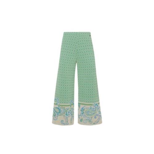 Geometrische Cropped Broek Liu Jo , Green , Dames