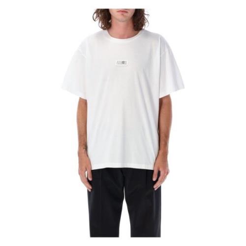 Wit T-shirt met iconisch logopatch MM6 Maison Margiela , White , Heren