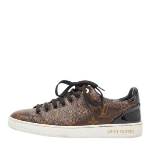 Pre-owned Coated canvas sneakers Louis Vuitton Vintage , Brown , Dames