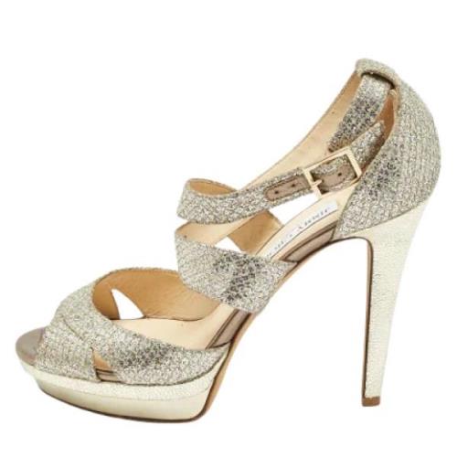 Pre-owned Fabric sandals Jimmy Choo Pre-owned , Gray , Dames