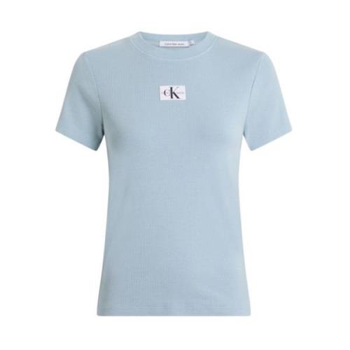 Katoenmix T-shirt Calvin Klein , Blue , Dames