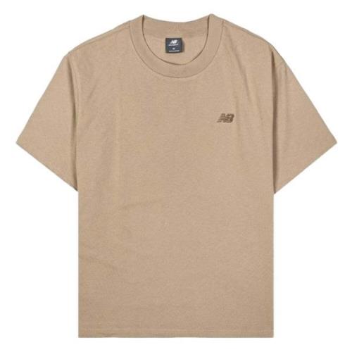 Atletiek katoenen T-shirt New Balance , Beige , Heren